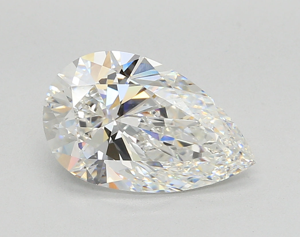 2.95 Carat Pear Shaped, Ideal Cut, F Color, VS1 Clarity, IGI Certified Lab Grown Diamond