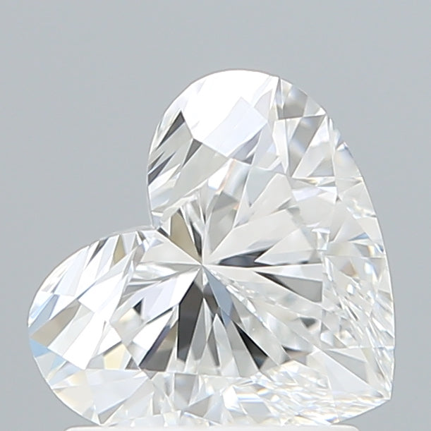 1.42 Carat Heart Shaped, Ideal Cut, D Color, VVS2 Clarity, IGI Certified Lab Grown Diamond