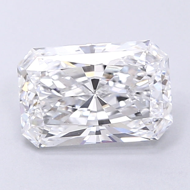 1.55 Carat Radiant Shaped, Very Good Cut, D Color, VS2 Clarity, IGI Certified Lab Grown Diamond