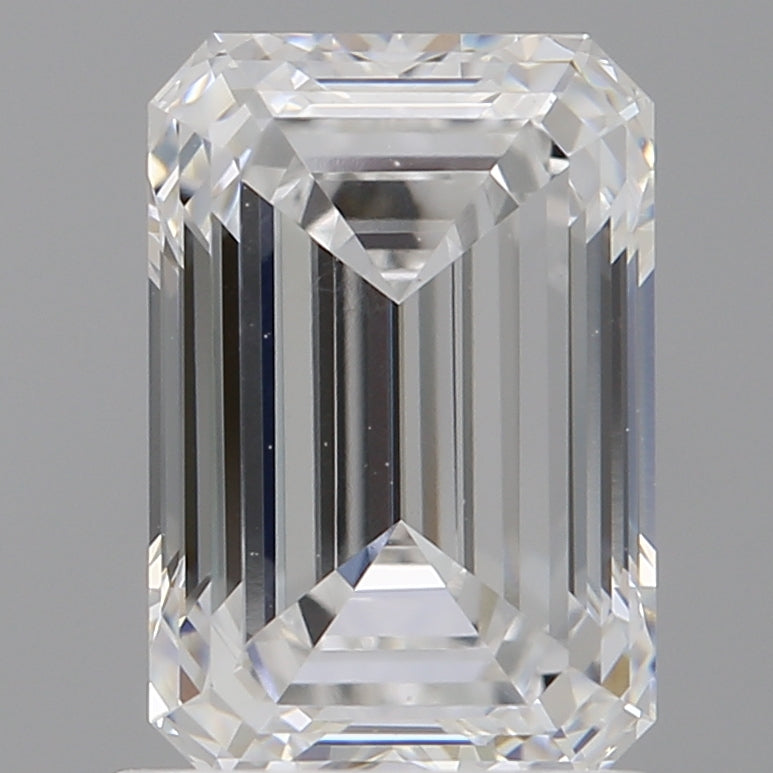 1.61 Carat Emerald Shaped, Ideal Cut, D Color, VVS1 Clarity, IGI Certified Lab Grown Diamond