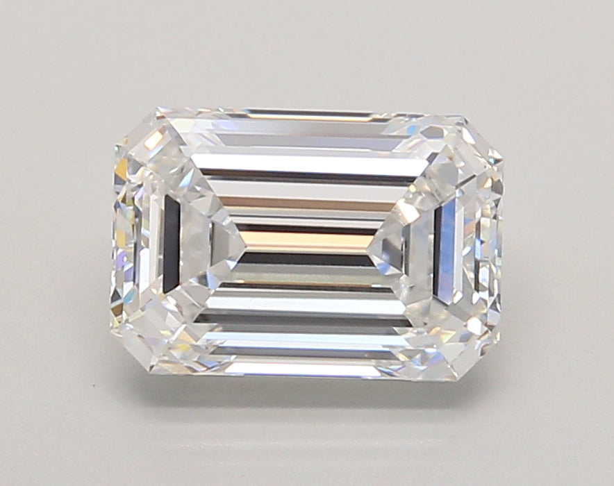 2.53 Carat Emerald Shaped, Ideal Cut, D Color, VVS2 Clarity, IGI Certified Lab Grown Diamond