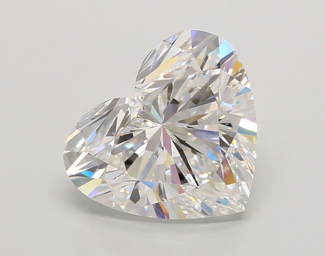 5.01 Carat Heart Shaped, Ideal Cut, E Color, VVS1 Clarity, IGI Certified Lab Grown Diamond