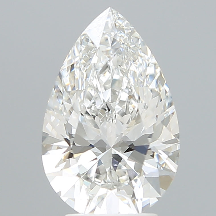 3.70 Carat Pear Shaped, Ideal Cut, E Color, VVS2 Clarity, IGI Certified Lab Grown Diamond
