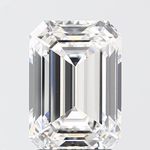 3.09 Carat Emerald Shaped, Ideal Cut, E Color, VS1 Clarity, IGI Certified Lab Grown Diamond