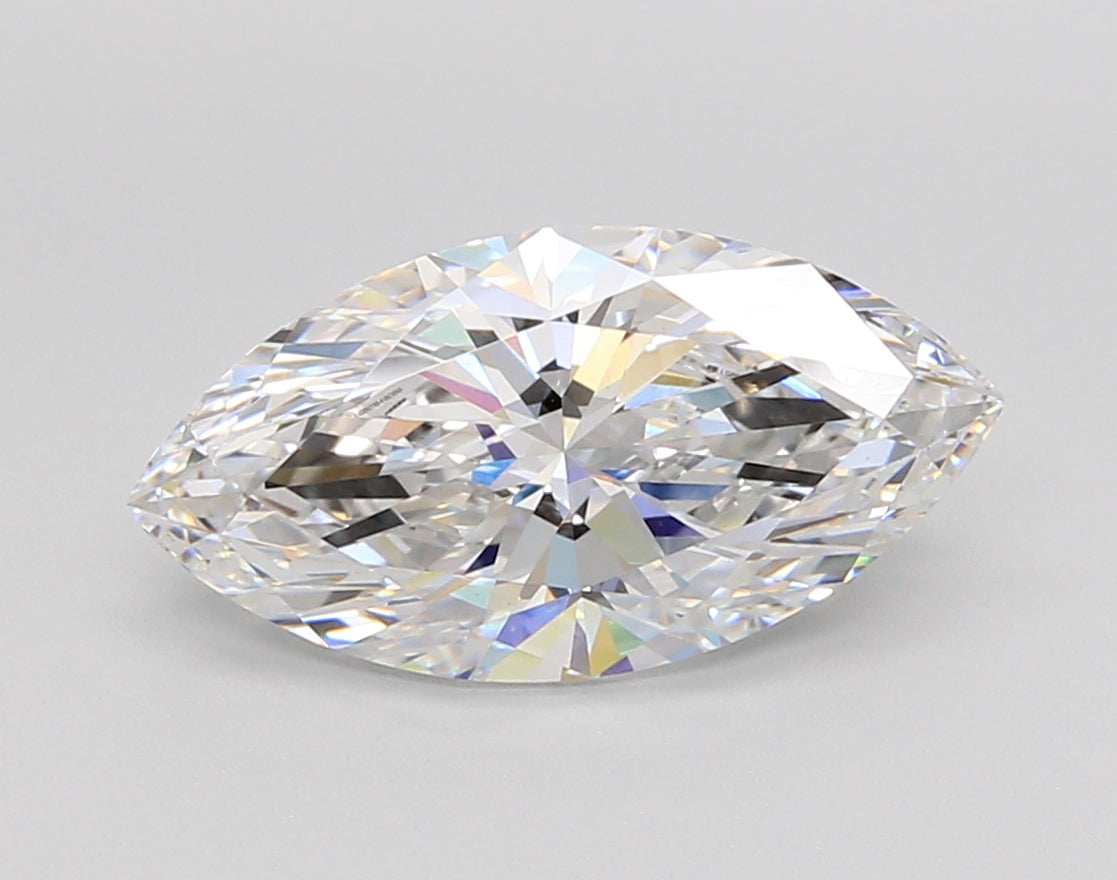 3.05 Carat Marquise Shaped, Ideal Cut, E Color, VS1 Clarity, IGI Certified Lab Grown Diamond