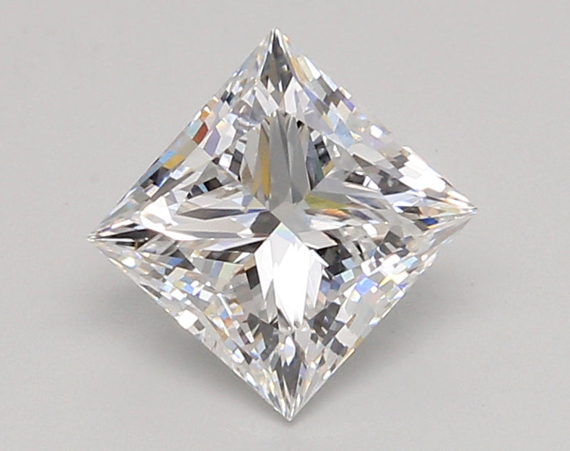 2.00 Carat Princess Shaped, Excellent Cut, D Color, VS1 Clarity, IGI Certified Lab Grown Diamond
