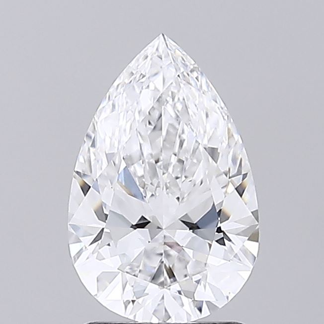 1.59 Carat Pear Shaped, Ideal Cut, E Color, VVS2 Clarity, IGI Certified Lab Grown Diamond