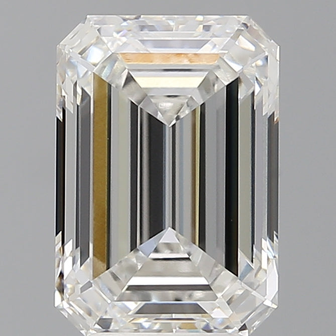 4.49 Carat Emerald Shaped, Ideal Cut, E Color, VVS2 Clarity, IGI Certified Lab Grown Diamond