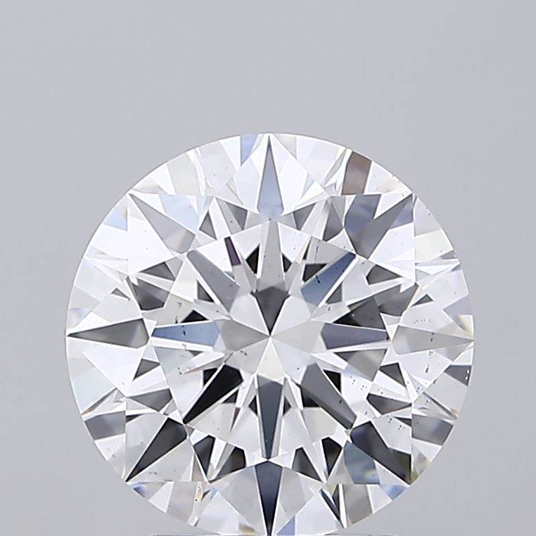 3.02 Carat Round Shaped, Ideal Cut, D Color, SI1 Clarity, IGI Certified Lab Grown Diamond