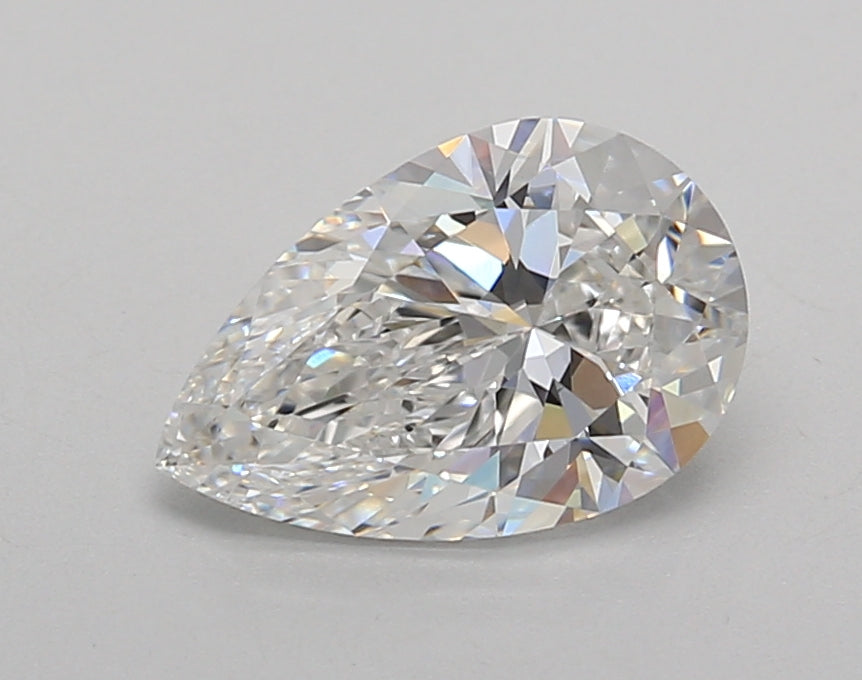 1.52 Carat Pear Shaped, Excellent Cut, E Color, VVS2 Clarity, IGI Certified Lab Grown Diamond