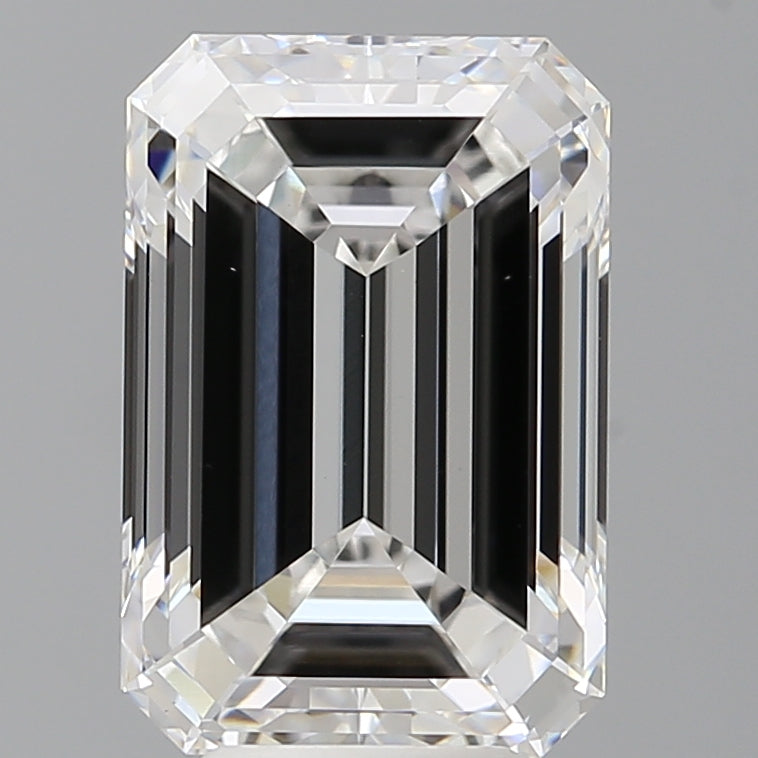 6.06 Carat Emerald Shaped, Ideal Cut, E Color, VVS2 Clarity, IGI Certified Lab Grown Diamond
