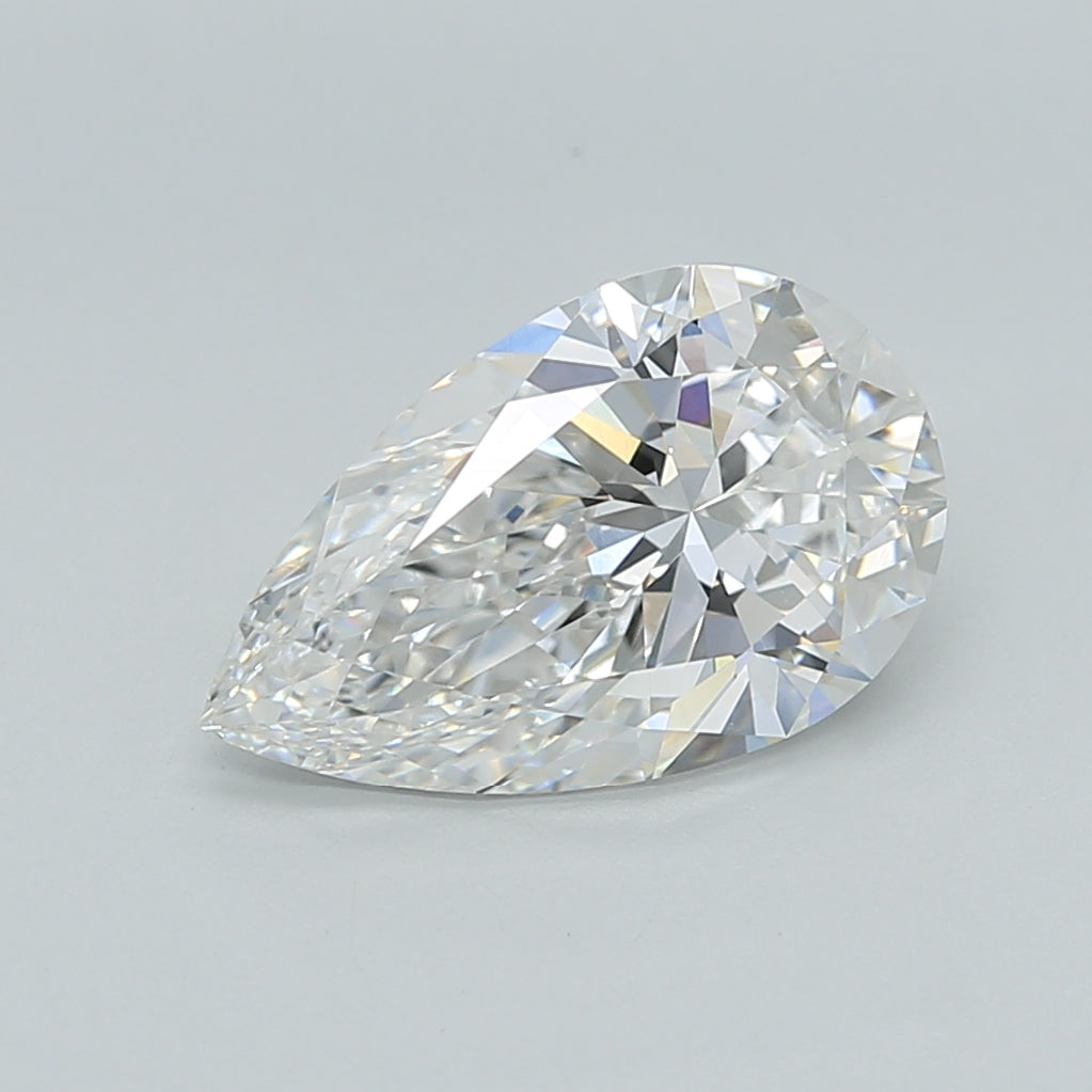 2.02 Carat Pear Shaped, Ideal Cut, F Color, VVS2 Clarity, IGI Certified Lab Grown Diamond
