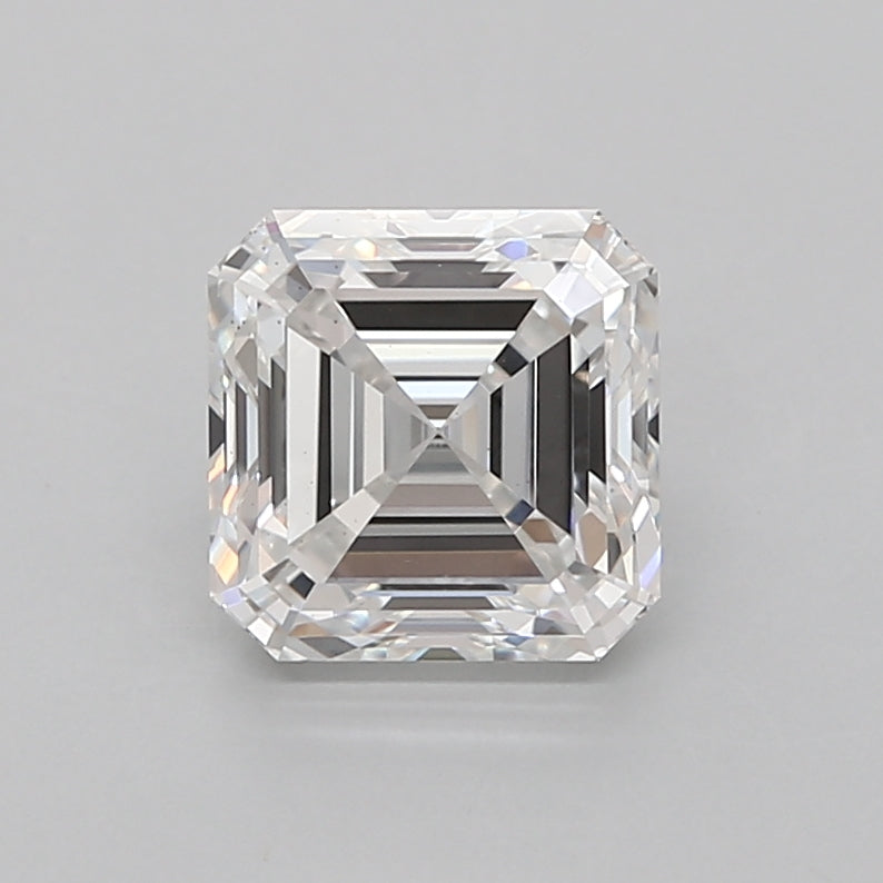 2.23 Carat Asscher Shaped, Ideal Cut, E Color, VS2 Clarity, IGI Certified Lab Grown Diamond