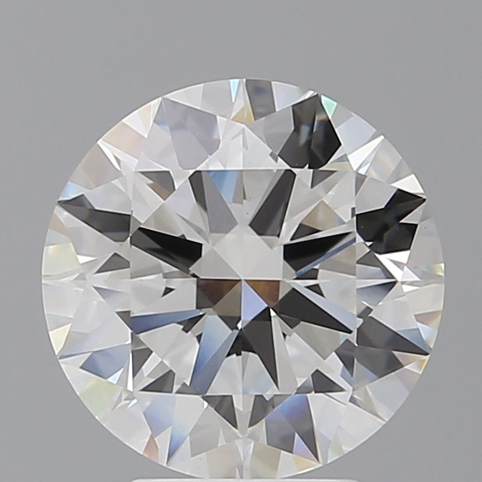 4.06 Carat Round Shaped, Excellent Cut, F Color, VVS2 Clarity, IGI Certified Lab Grown Diamond