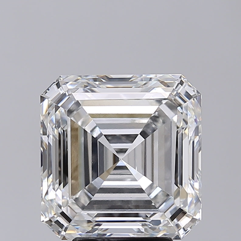5.01 Carat Asscher Shaped, Very Good Cut, F Color, VVS2 Clarity, IGI Certified Lab Grown Diamond