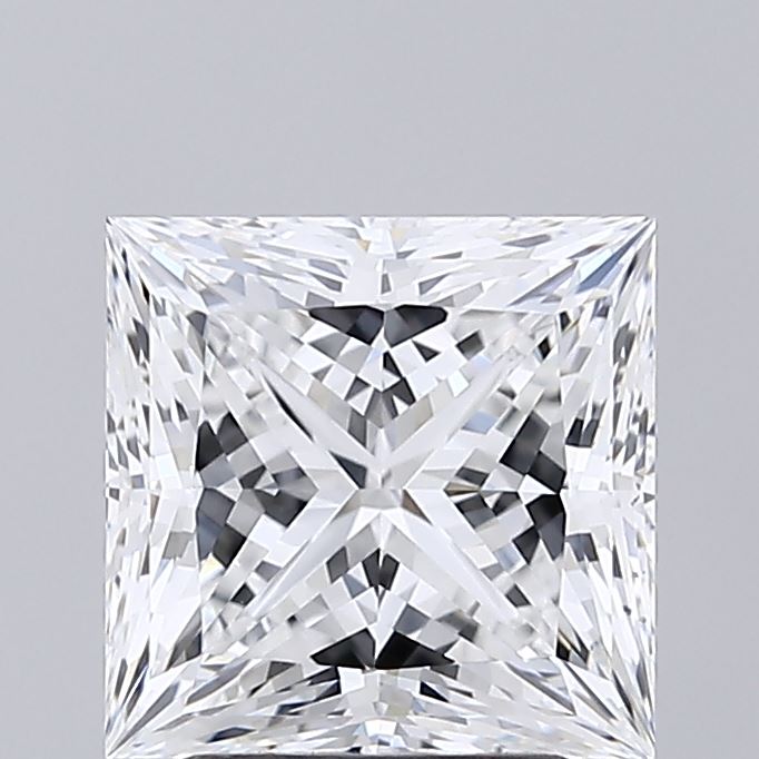 3.06 Carat Princess Shaped, Ideal Cut, E Color, VVS2 Clarity, IGI Certified Lab Grown Diamond