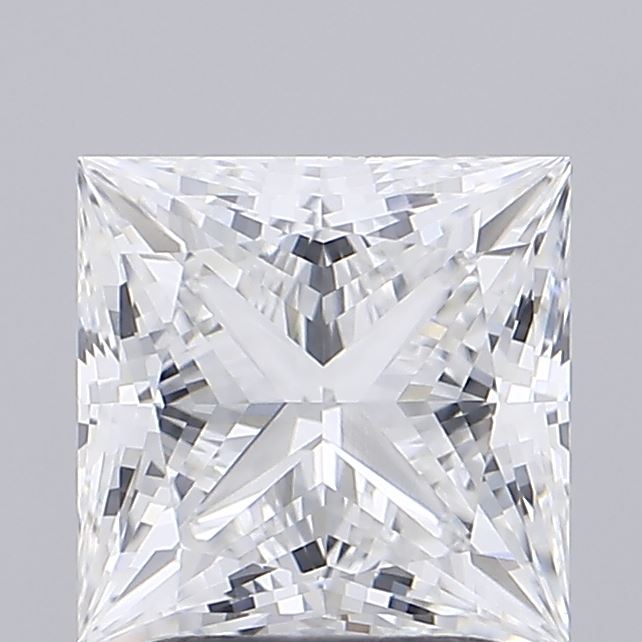 2.07 Carat Princess Shaped, Ideal Cut, E Color, VVS2 Clarity, IGI Certified Lab Grown Diamond
