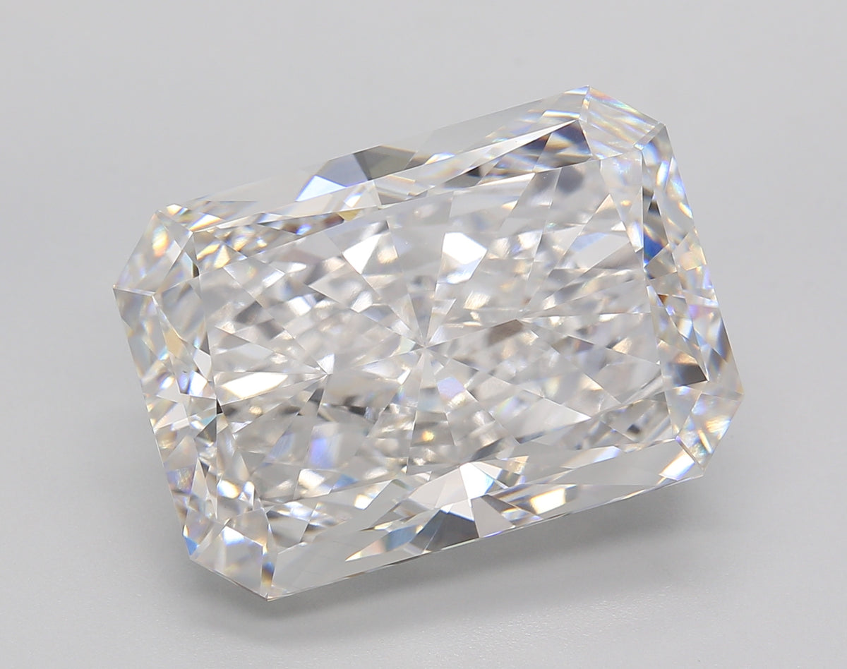 15.09 Carat Radiant Shaped, Ideal Cut, F Color, VVS2 Clarity, IGI Certified Lab Grown Diamond