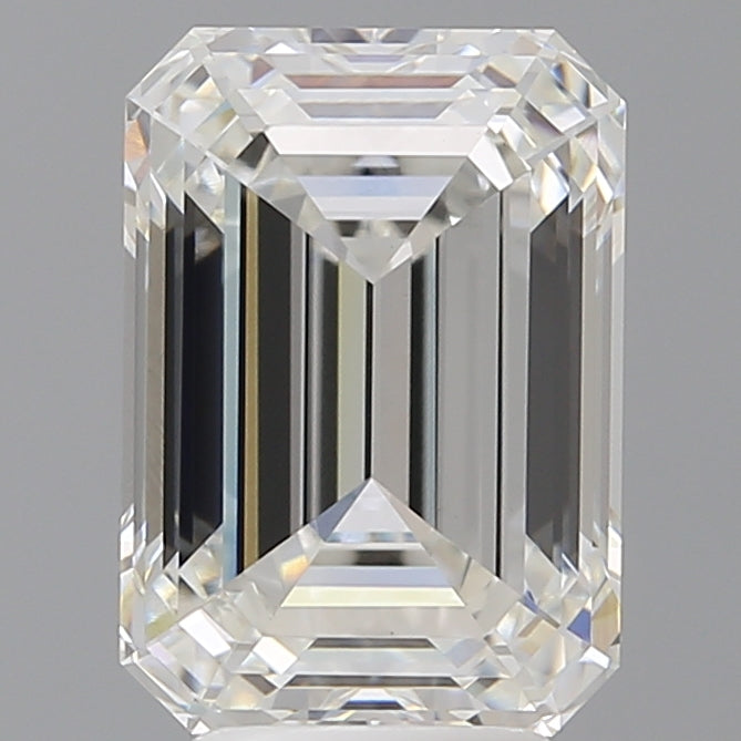 5.00 Carat Emerald Shaped, Ideal Cut, F Color, VVS2 Clarity, IGI Certified Lab Grown Diamond