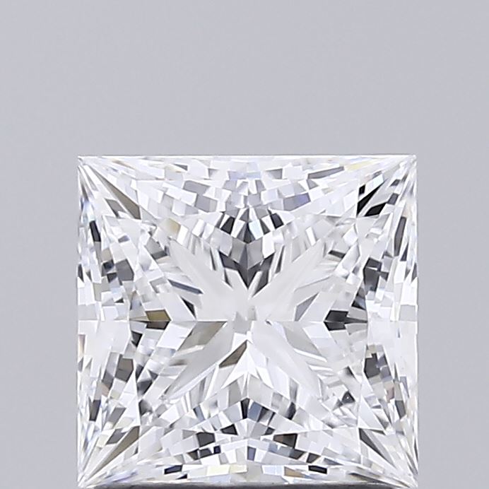 1.57 Carat Princess Shaped, Ideal Cut, D Color, VVS2 Clarity, IGI Certified Lab Grown Diamond