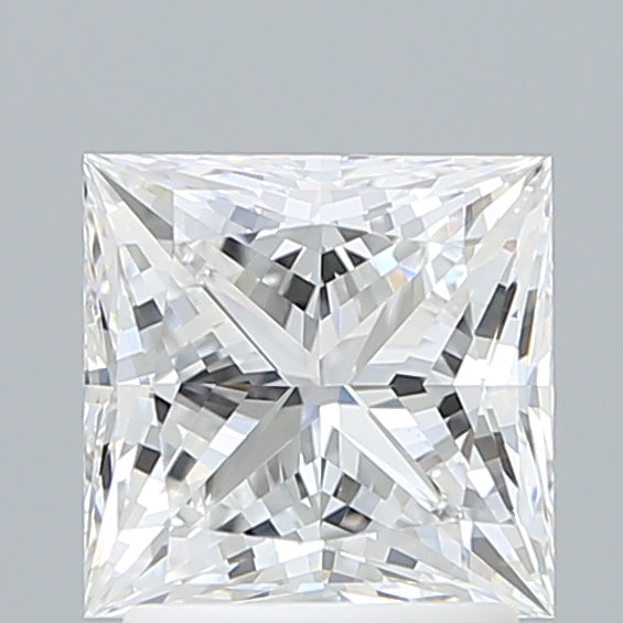 2.10 Carat Princess Shaped, Ideal Cut, D Color, VVS2 Clarity, IGI Certified Lab Grown Diamond