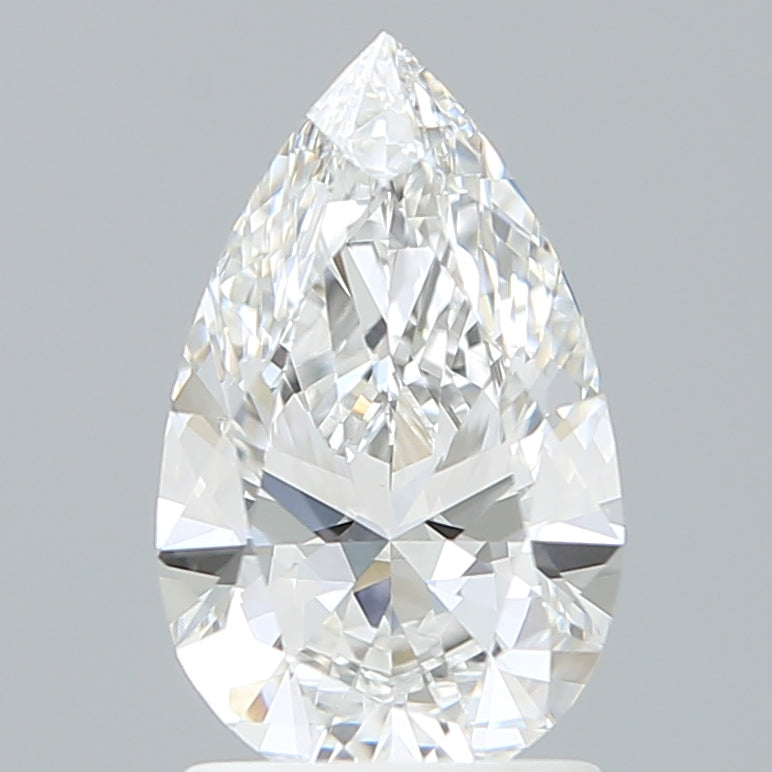 1.59 Carat Pear Shaped, Ideal Cut, E Color, FL Clarity, IGI Certified Lab Grown Diamond
