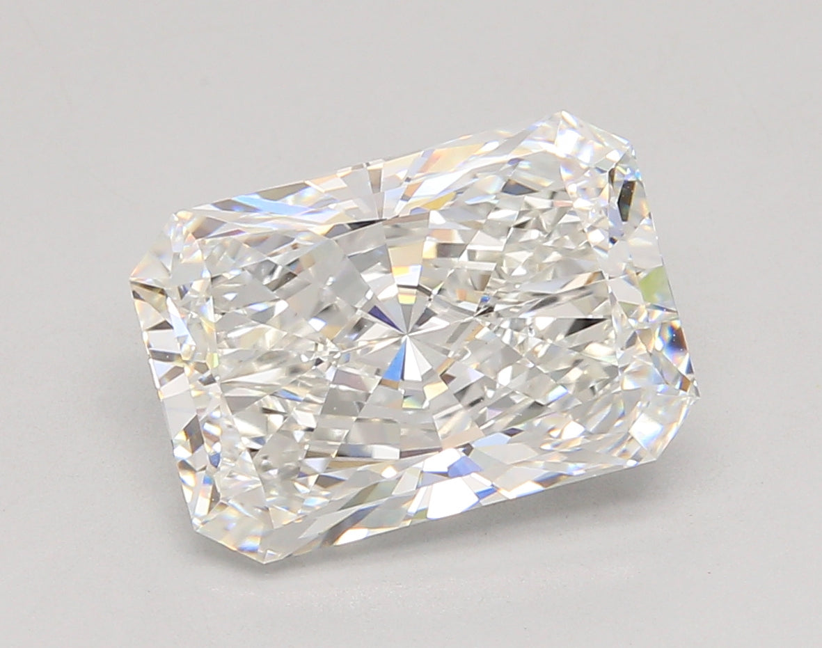 5.50 Carat Radiant Shaped, Ideal Cut, E Color, VS1 Clarity, IGI Certified Lab Grown Diamond
