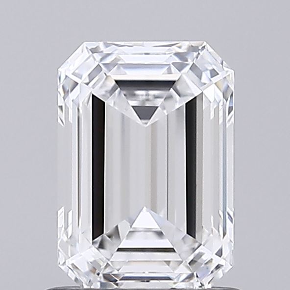 1.08 Carat Emerald Shaped, Ideal Cut, D Color, VVS1 Clarity, IGI Certified Lab Grown Diamond