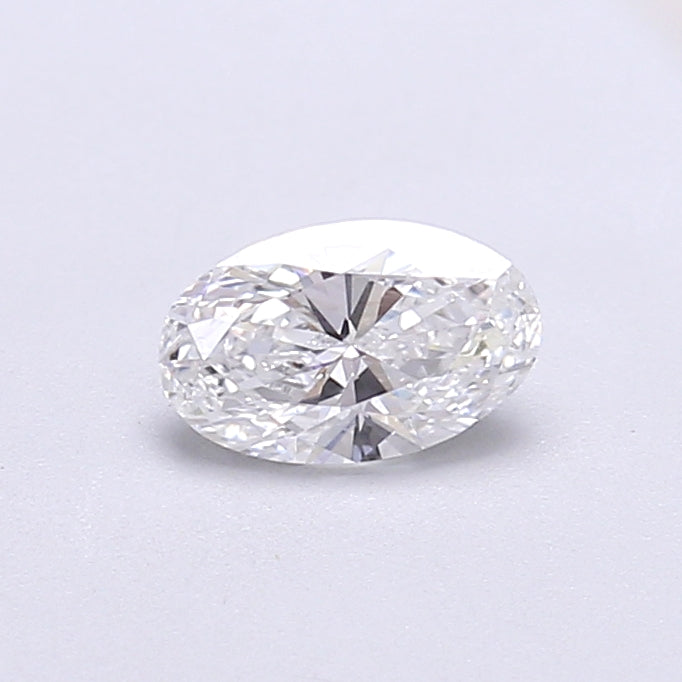 0.49 Carat Oval Shaped, Very Good Cut, D Color, VVS2 Clarity, IGI Certified Lab Grown Diamond