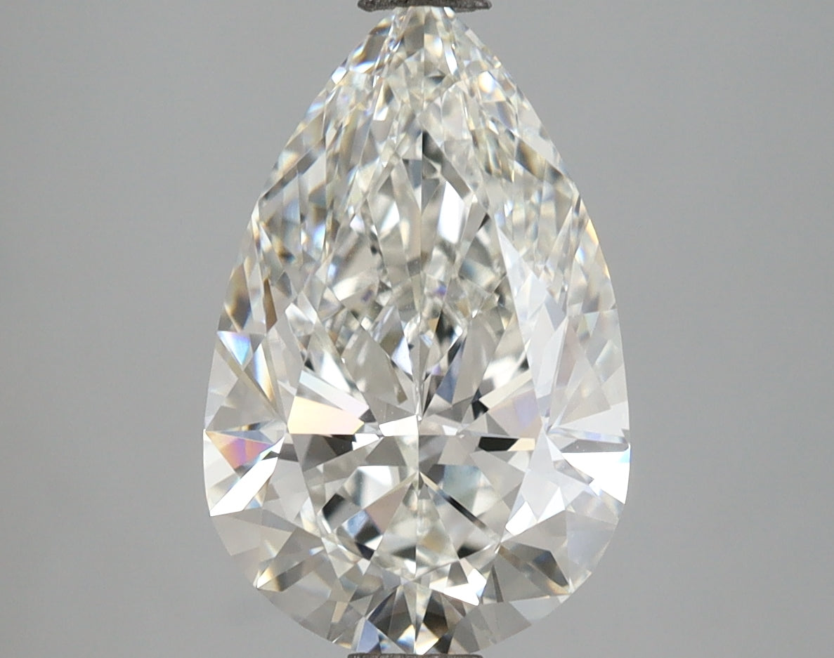 3.28 Carat Pear Shaped, Ideal Cut, F Color, VVS2 Clarity, IGI Certified Lab Grown Diamond