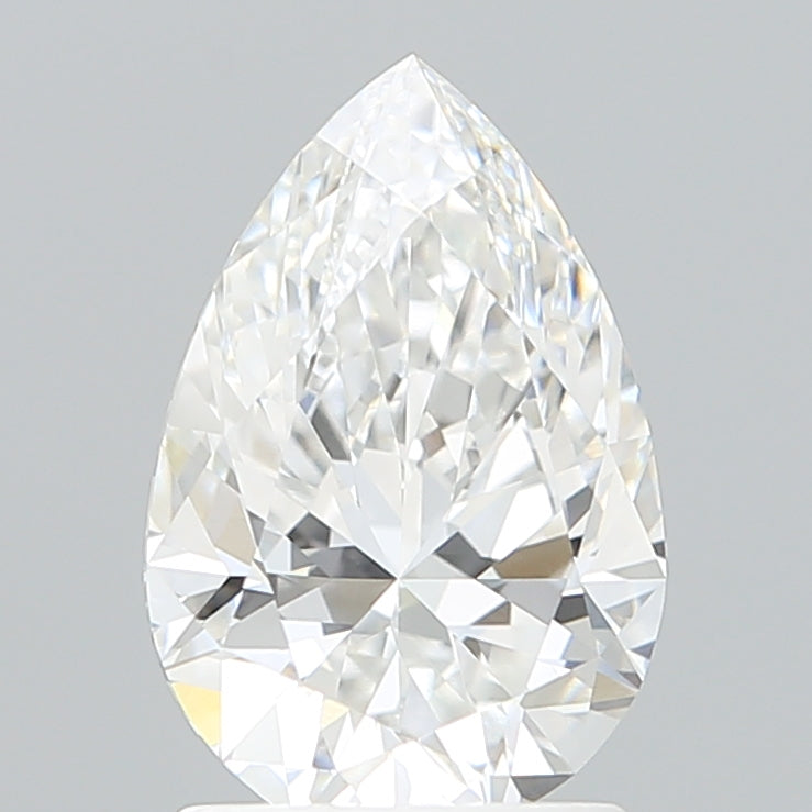 1.76 Carat Pear Shaped, Ideal Cut, E Color, VVS2 Clarity, IGI Certified Lab Grown Diamond