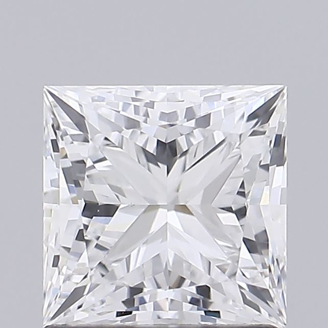1.50 Carat Princess Shaped, Ideal Cut, D Color, VVS2 Clarity, IGI Certified Lab Grown Diamond