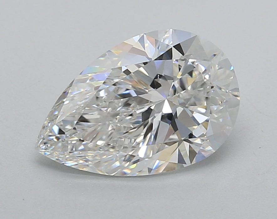 2.02 Carat Pear Shaped, Excellent Cut, E Color, VVS2 Clarity, IGI Certified Lab Grown Diamond