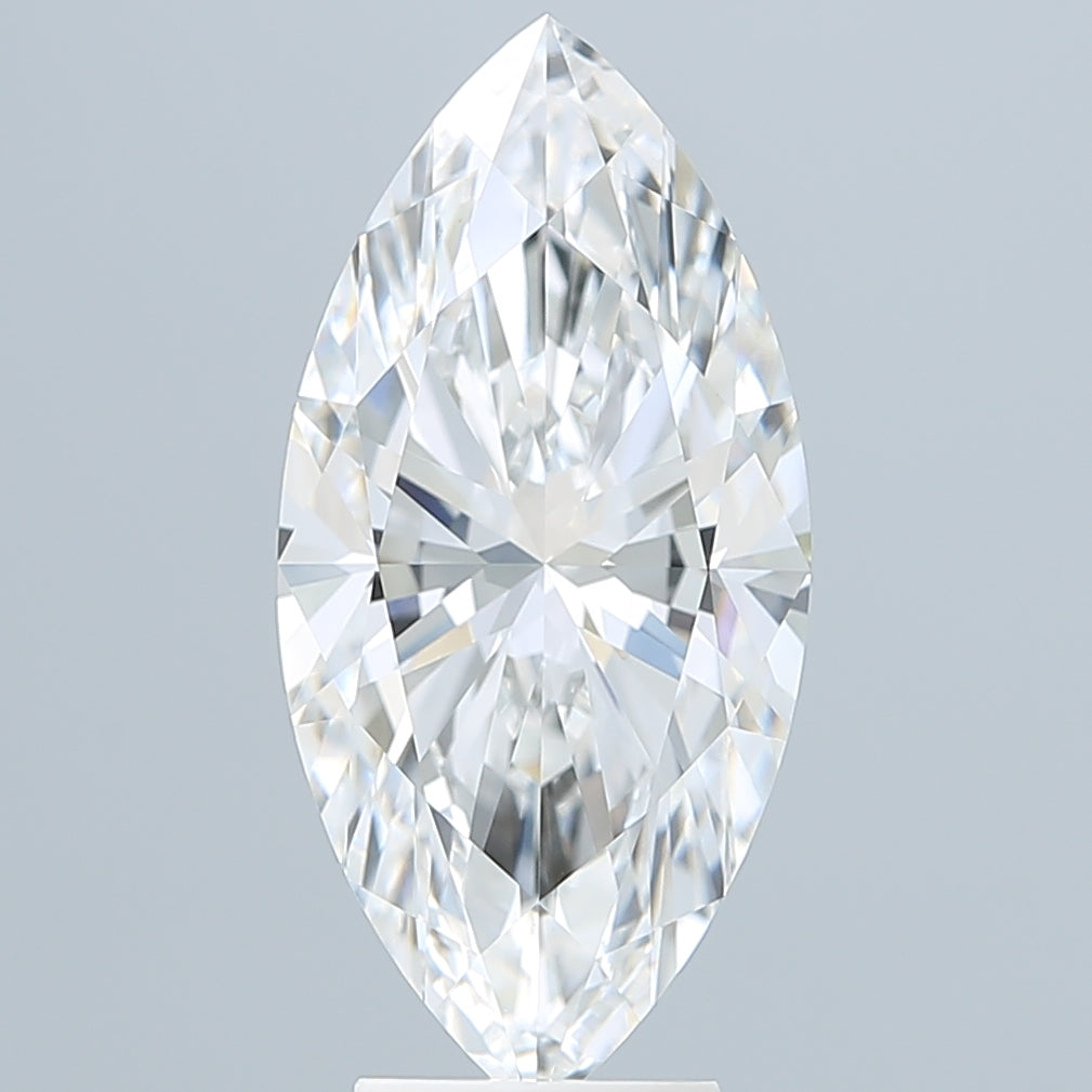5.06 Carat Marquise Shaped, Ideal Cut, E Color, VVS2 Clarity, IGI Certified Lab Grown Diamond