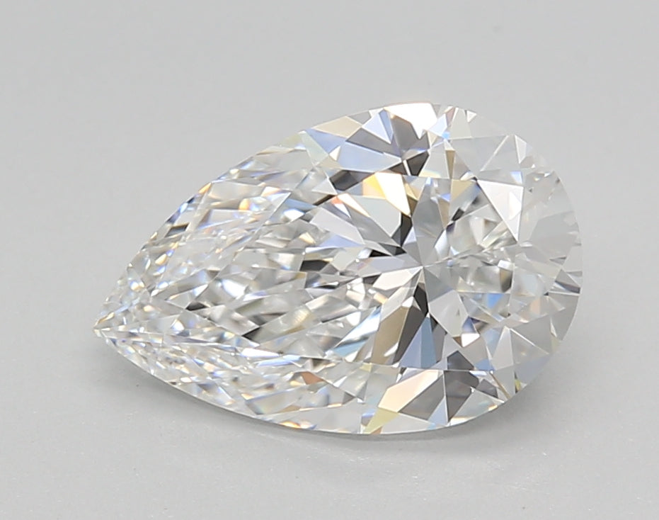 2.00 Carat Pear Shaped, Ideal Cut, D Color, VVS2 Clarity, IGI Certified Lab Grown Diamond