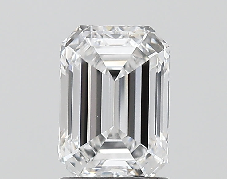 1.59 Carat Emerald Shaped, Ideal Cut, D Color, VVS2 Clarity, IGI Certified Lab Grown Diamond