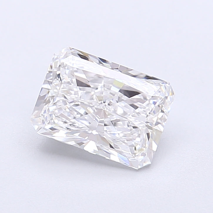 1.39 Carat Radiant Shaped, Very Good Cut, D Color, VVS2 Clarity, IGI Certified Lab Grown Diamond