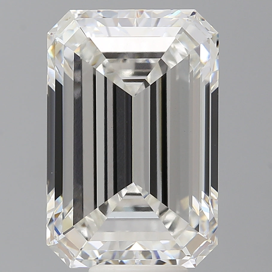 10.08 Carat Emerald Shaped, Ideal Cut, F Color, VVS2 Clarity, IGI Certified Lab Grown Diamond
