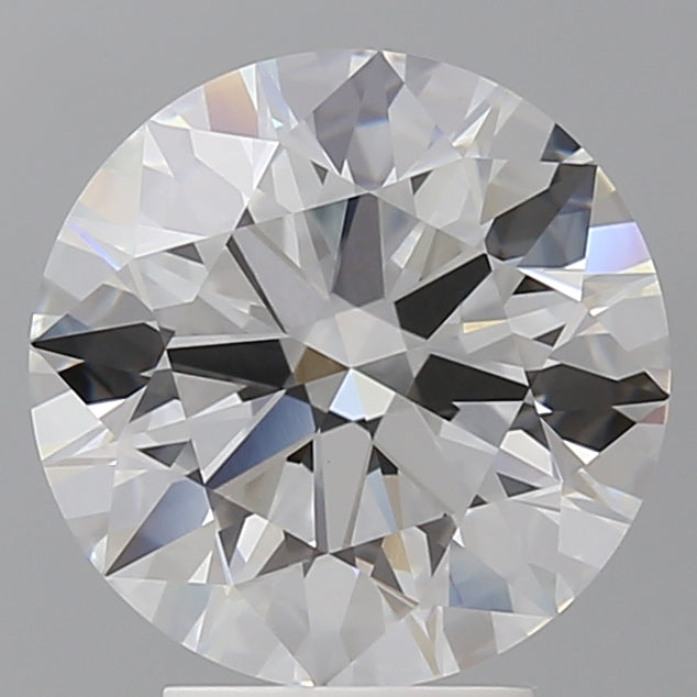 4.09 Carat Round Shaped, Ideal Cut, F Color, VVS2 Clarity, IGI Certified Lab Grown Diamond