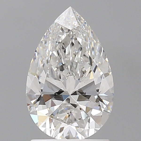 1.59 Carat Pear Shaped, Ideal Cut, E Color, VVS2 Clarity, IGI Certified Lab Grown Diamond
