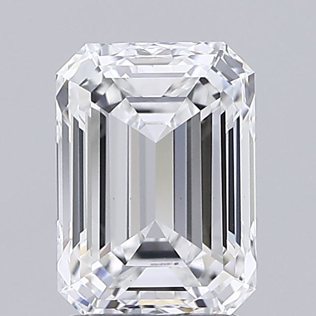 2.02 Carat Emerald Shaped, Ideal Cut, E Color, VS1 Clarity, IGI Certified Lab Grown Diamond