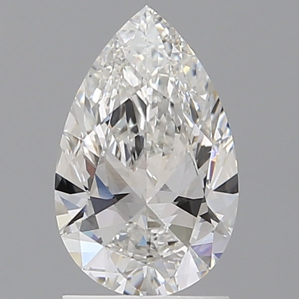1.50 Carat Pear Shaped, Excellent Cut, E Color, VVS2 Clarity, IGI Certified Lab Grown Diamond