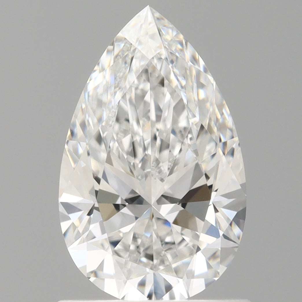 1.10 Carat Pear Shaped, Ideal Cut, D Color, VVS2 Clarity, IGI Certified Lab Grown Diamond