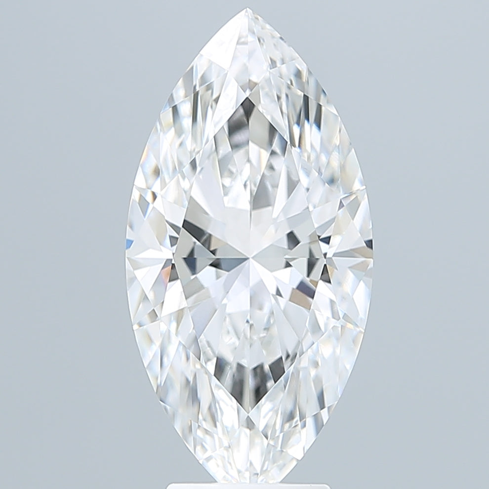 5.10 Carat Marquise Shaped, Ideal Cut, E Color, VVS2 Clarity, IGI Certified Lab Grown Diamond