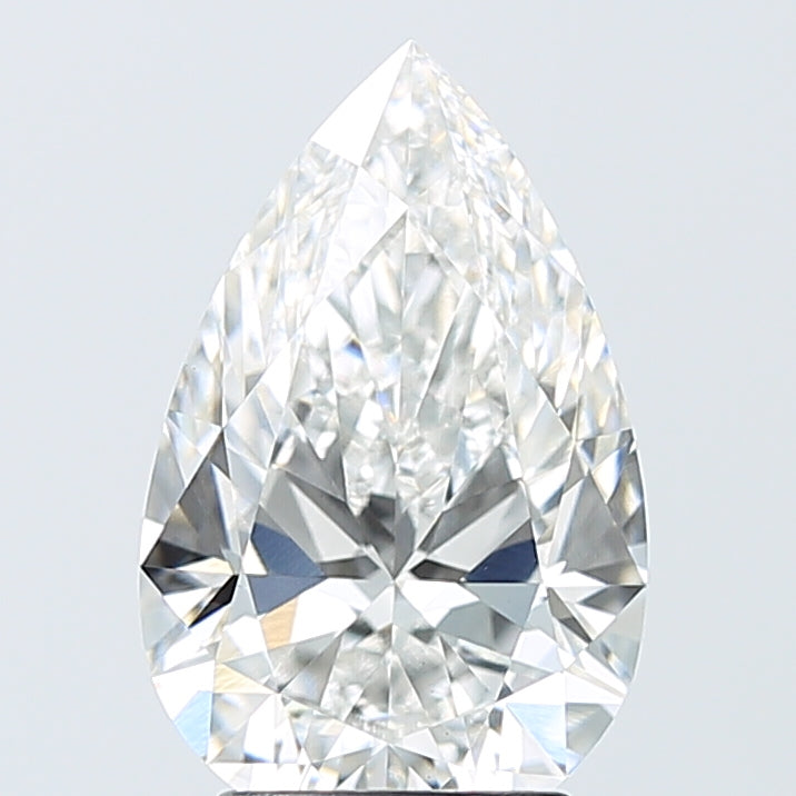 3.06 Carat Pear Shaped, Ideal Cut, E Color, VVS2 Clarity, IGI Certified Lab Grown Diamond
