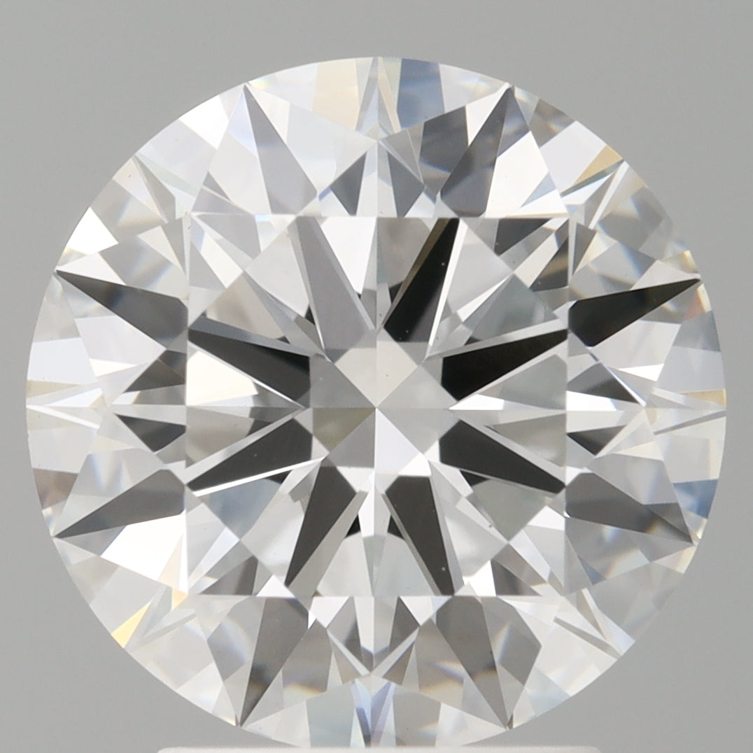 3.04 Carat Round Shaped, Ideal Cut, E Color, VVS2 Clarity, IGI Certified Lab Grown Diamond