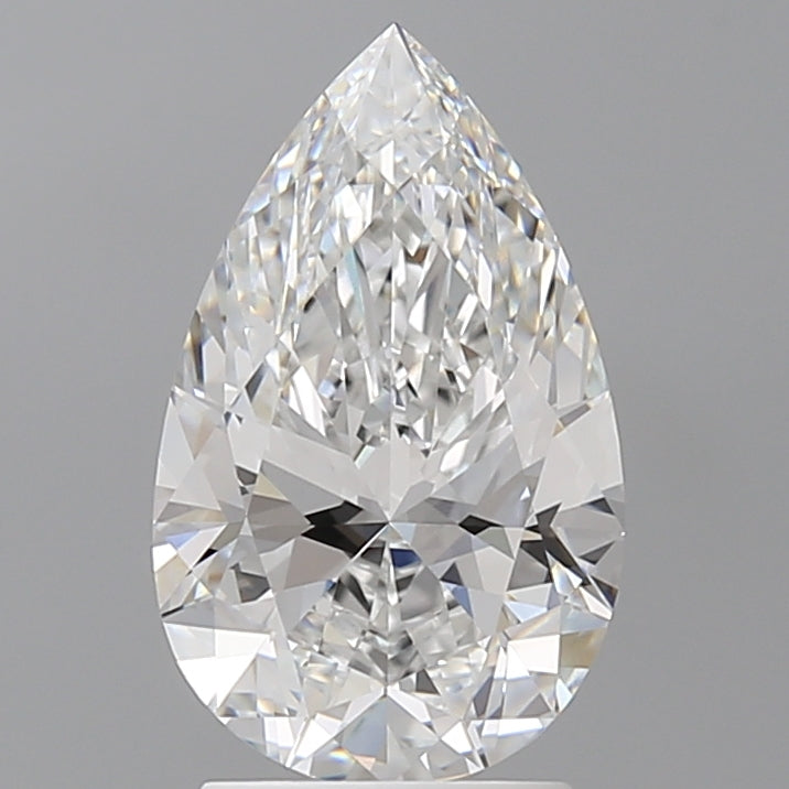 2.54 Carat Pear Shaped, Ideal Cut, E Color, VVS1 Clarity, IGI Certified Lab Grown Diamond