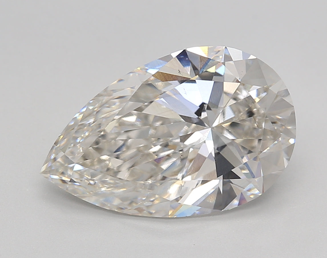 4.02 Carat Pear Shaped, Ideal Cut, G Color, VS2 Clarity, IGI Certified Lab Grown Diamond