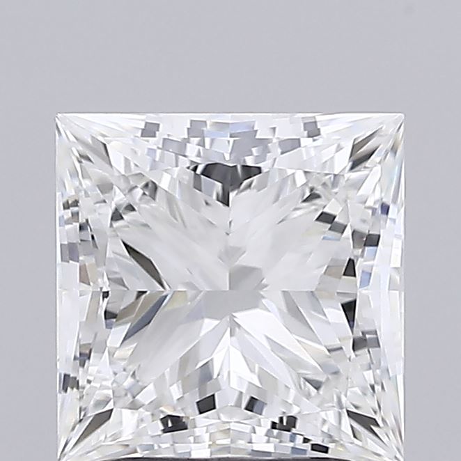 2.50 Carat Princess Shaped, Ideal Cut, E Color, VVS1 Clarity, IGI Certified Lab Grown Diamond