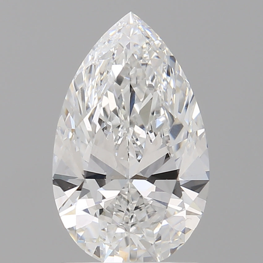 1.59 Carat Pear Shaped, Ideal Cut, E Color, VVS2 Clarity, IGI Certified Lab Grown Diamond